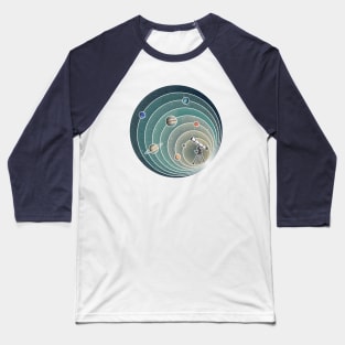 Telescope & Solar System Baseball T-Shirt